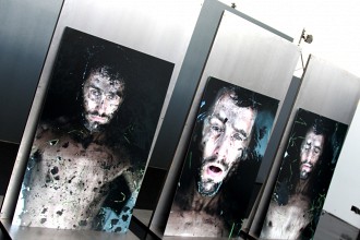 Fotoinstallation "Gras" © Georg Blaschke & Laurent Ziegler